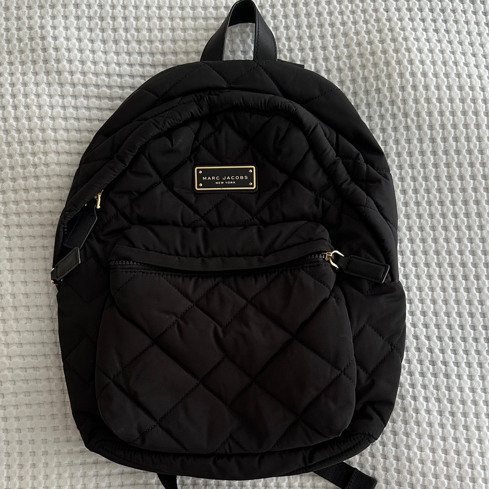 Marc Jacobs Black Quilted Backpack